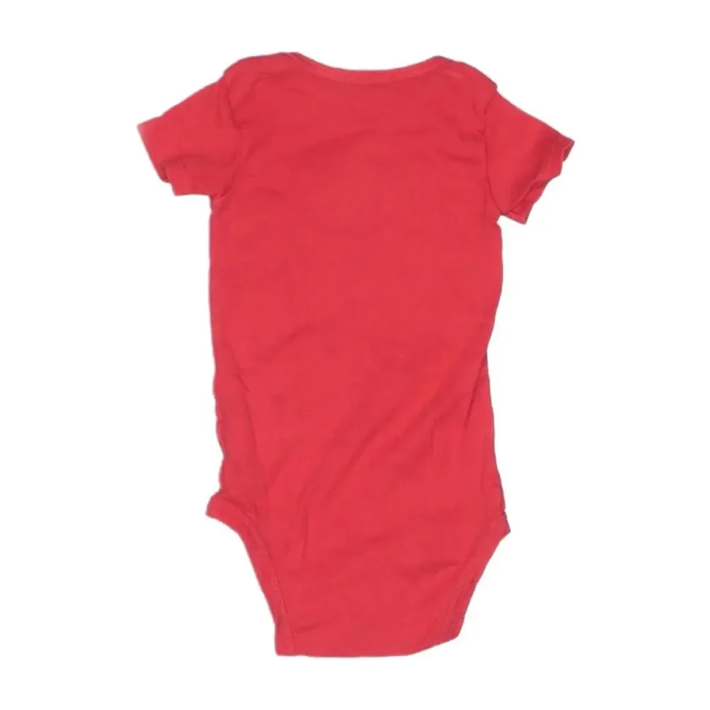 Carter’s Half Pint Team Short Sleeve Onesie Bodysuit 12 Months Red Black